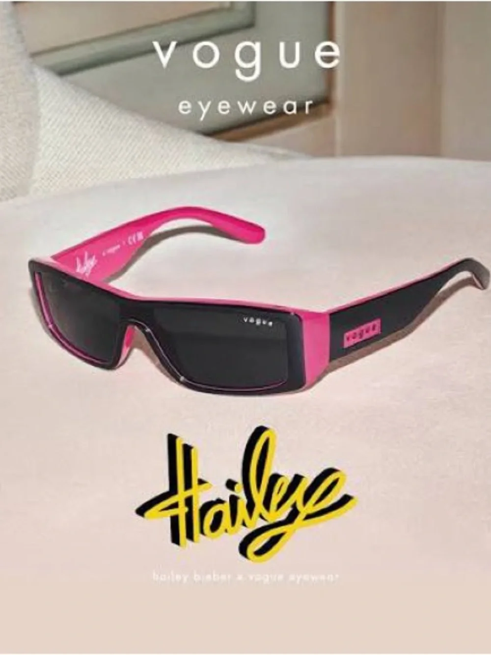 Vogue Pink and Black Sunglasses - Hailey Collection